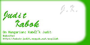 judit kabok business card